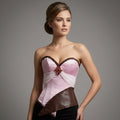 Blush & Tan Leather Corset