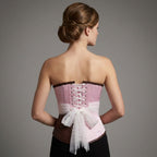 Blush & Tan Leather Corset