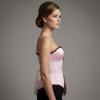 Blush & Tan Leather Corset