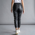 Women's Black Leather Jogger Pants