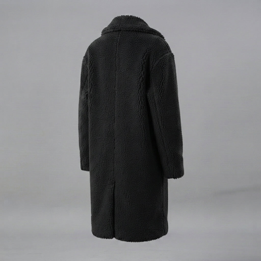 Women's Black Teddy Bear Fur Coat