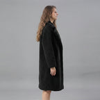 Women's Black Teddy Bear Fur Coat