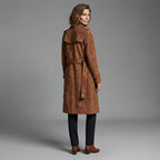 Women's Suede Trench Coat | Double-Breasted Brown Outerwear