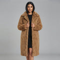 Women's Camel Long Fur Coat