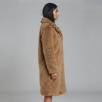 Women's Camel Long Fur Coat