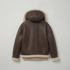 Women's Dark Brown Shearling Aviator Jacket