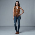 Women's Fringed Suede Western Vest