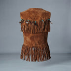 Women's Fringed Suede Western Vest