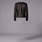 Women's Black Quilted Leather Biker Jacket