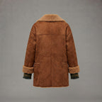 Women's Tan Suede Shearling Coat