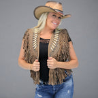 Women's Western Suede Fringe Vest