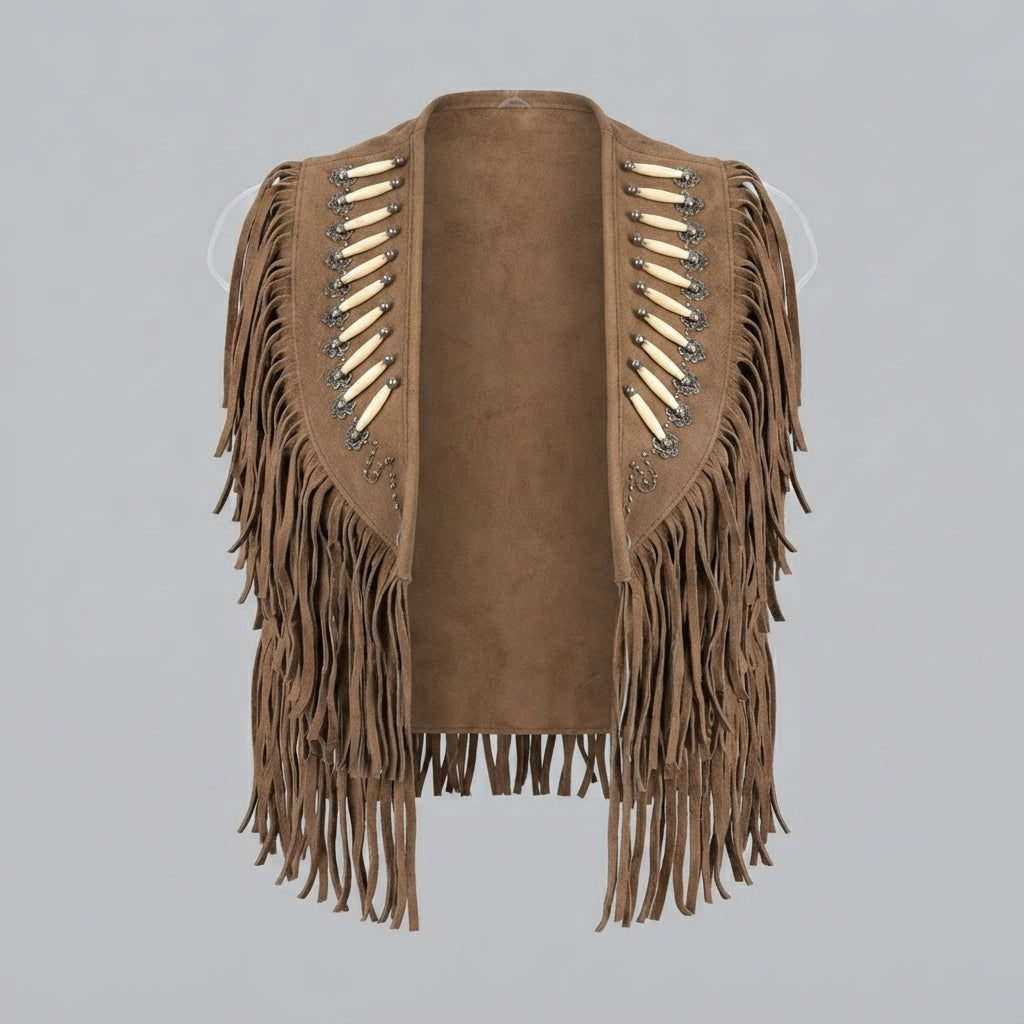 Women's Western Suede Fringe Vest