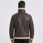 Men's Brown Sheepskin Shearling B3 Bomber Coat
