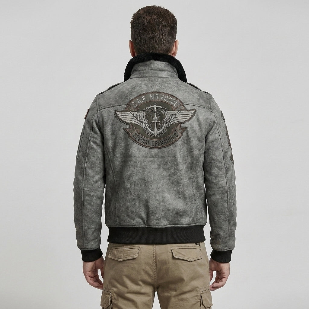Men's B6 Aviator Sheepskin Shearling Flight Jacket