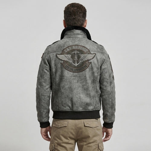 Men's B6 Aviator Sheepskin Shearling Flight Jacket