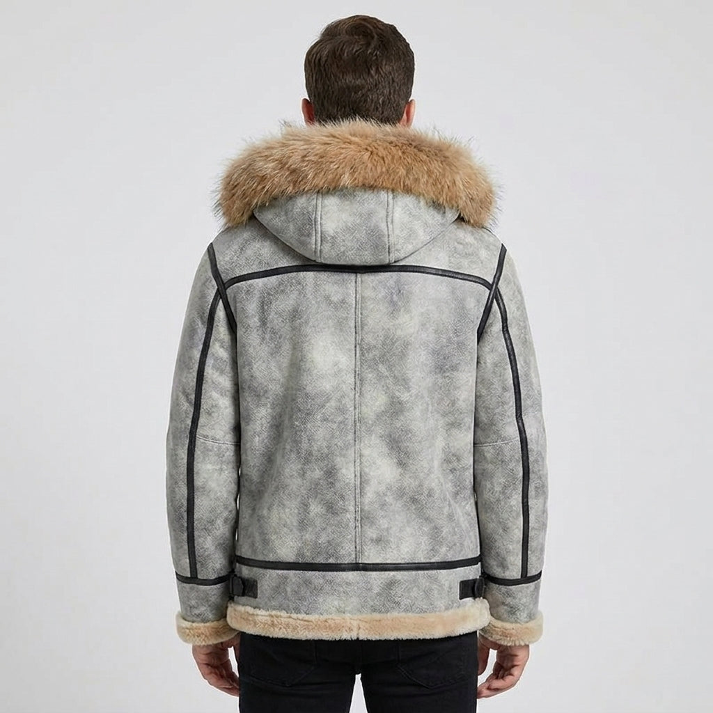 Men's B3 Bomber Sheepskin Leather Aviator Jacket