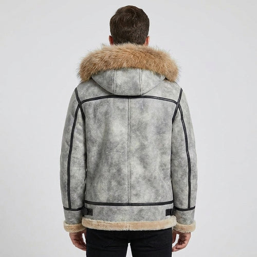 Men's B3 Bomber Sheepskin Leather Aviator Jacket