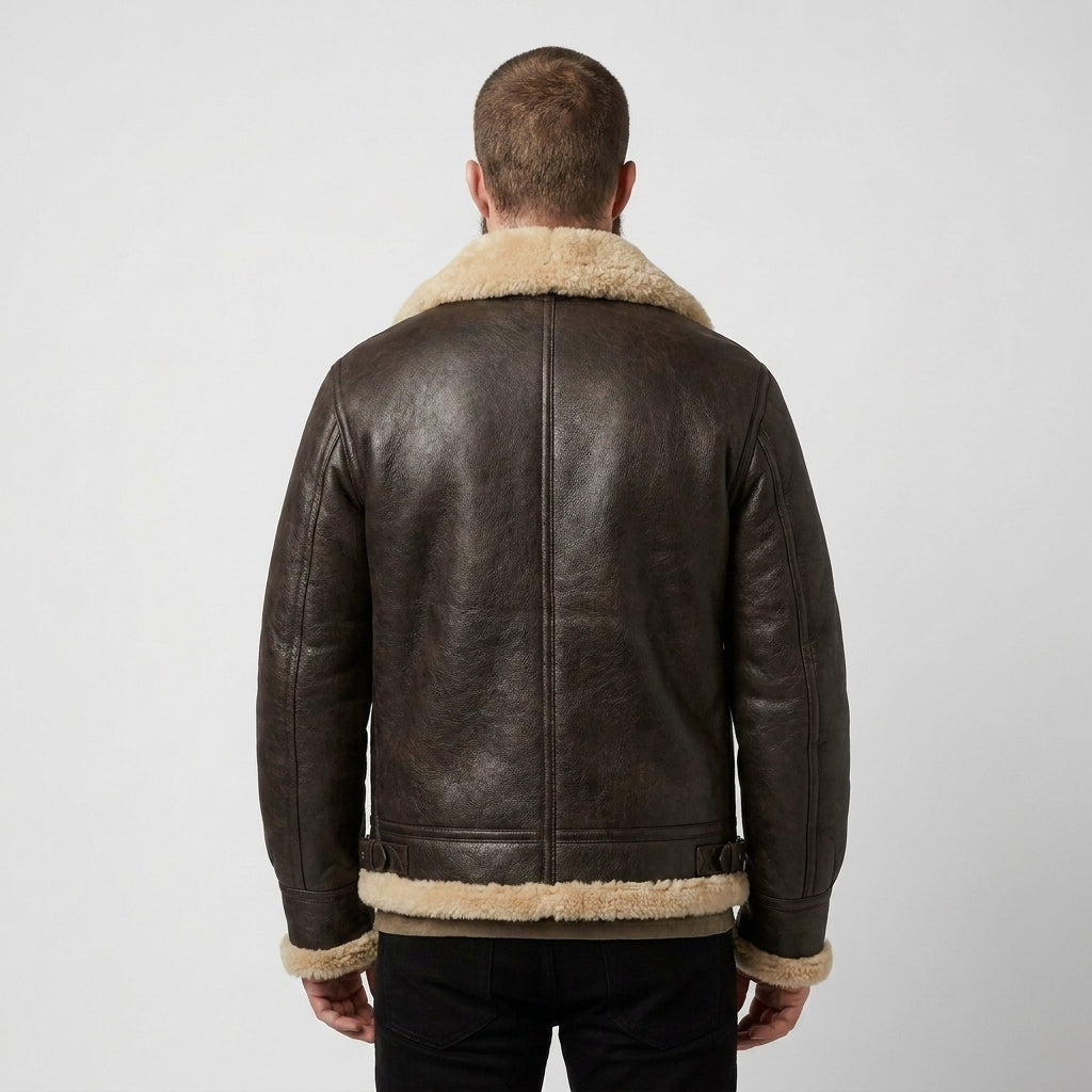 Men's Classic B3 Sheepskin Bomber Jacket – Genuine Shearling