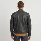 Men's Vintage Distressed Leather Moto Jacket – Rugged Motorcycle Jacket