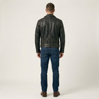 Men's Luxury Leather Biker Jacket – Modern Slim Fit Moto Jacket
