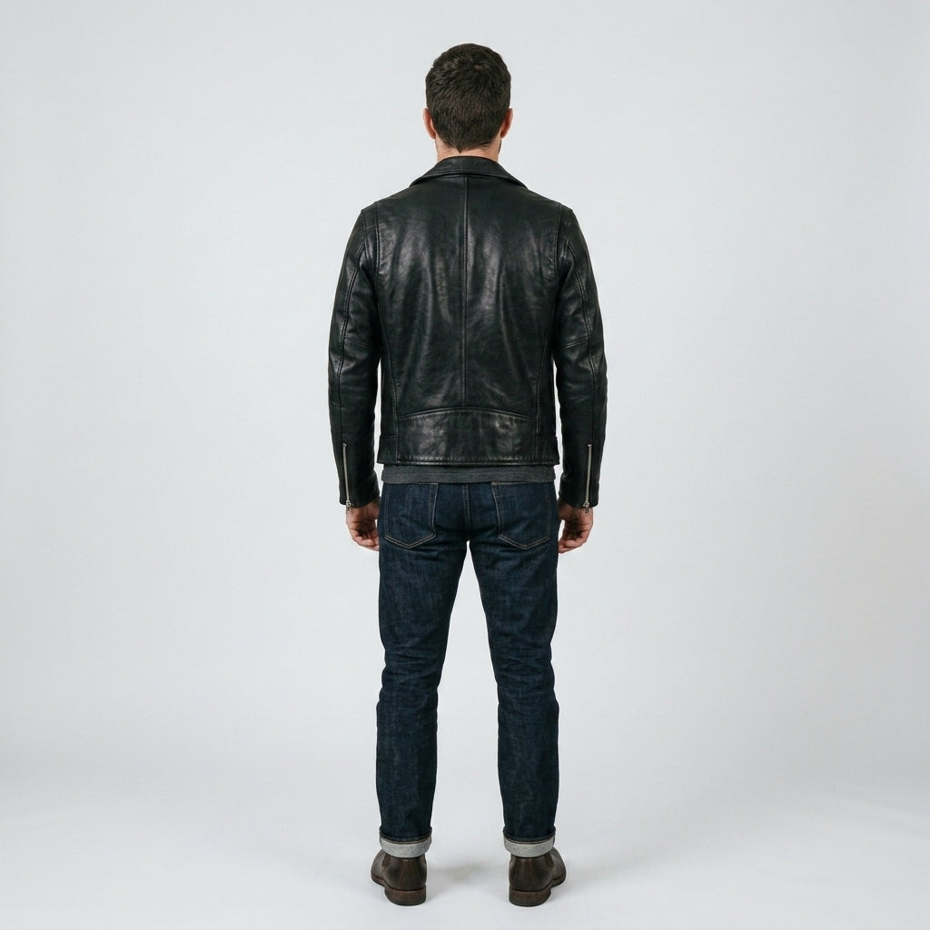 Men's Luxury Leather Jacket – Modern Slim Fit Casual Outerwear