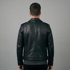 Men's Vintage Leather Jacket – Rugged Motorcycle Rider Style