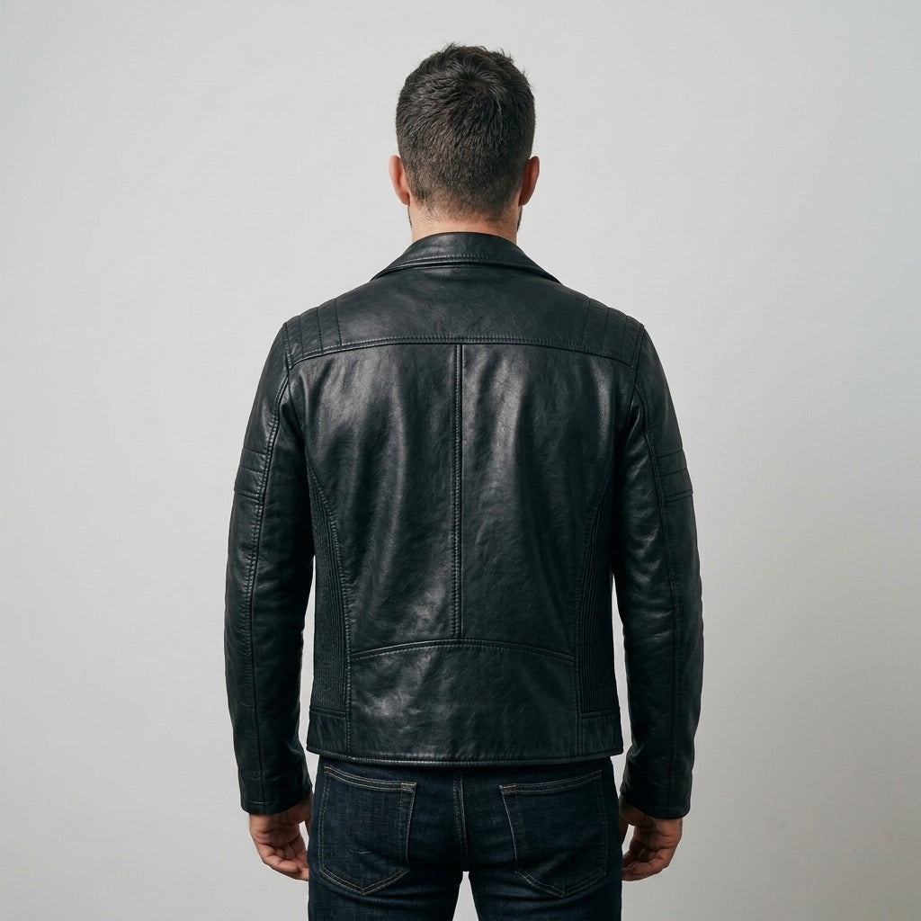 Men's Leather Bomber Jacket – Classic Aviator Flight Style Outerwear