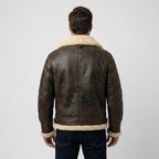 Men's Genuine Sheepskin Leather Jacket – Premium Shearling Winter Coat