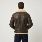 Men's Aviator Sheepskin Leather Jacket Premium Winter Flight Jacket