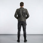 Men's Studded Leather Jacket – Genuine Leather Punk Biker Jacket