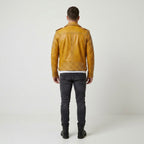Men's Studded Moto Leather Jacket Genuine Leather Jacket