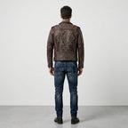 Men's Luxury Studded Leather Jacket Premium Rock & Roll Biker Jacket