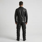 Men's Leather Biker Pants Genuine Motorcycle Riding Trousers