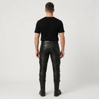 Men's Slim Fit Leather Pants Premium Genuine Leather Jeans