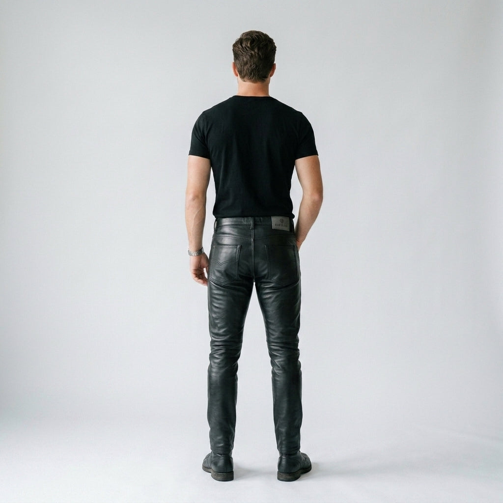 Men's Designer Leather Pants Premium Fashion Leather Trousers