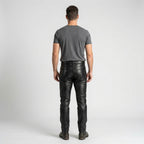 Men's Genuine Leather Jeans Luxury Slim Fit Leather Pants