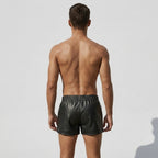 Men's Genuine Leather Shorts Premium Biker Motorcycle Shorts