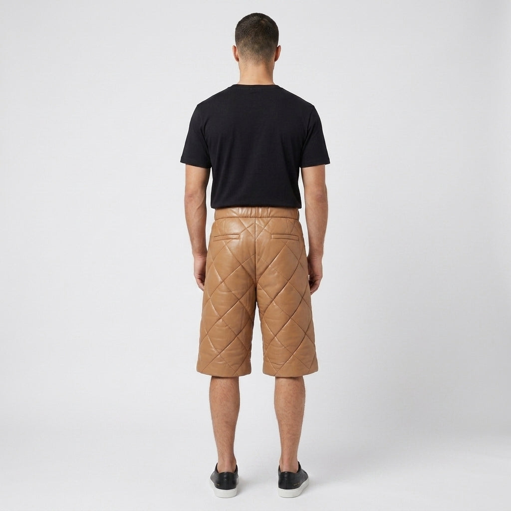 Men's Luxury Leather Shorts Handmade Genuine Leather Shorts