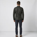 Men's Black Leather Shirt Genuine Lambskin Button-Down Shirt
