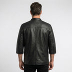 Men's Classic Leather Shirt Premium Long Sleeve Leather Shirt