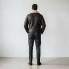 Men's Brown Sheepskin Leather Shearling Coat