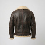 Men's Genuine Sheepskin Leather Jacket – Premium Shearling Winter Coat