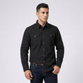 Men's Lambskin Leather Shirt Luxury Soft Leather Button-Up