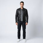 Men's Leather Shirt Jacket Genuine Leather Casual Overshirt