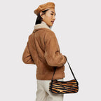 Trendy Nutty Brown Faux Shearling Leather Jacket