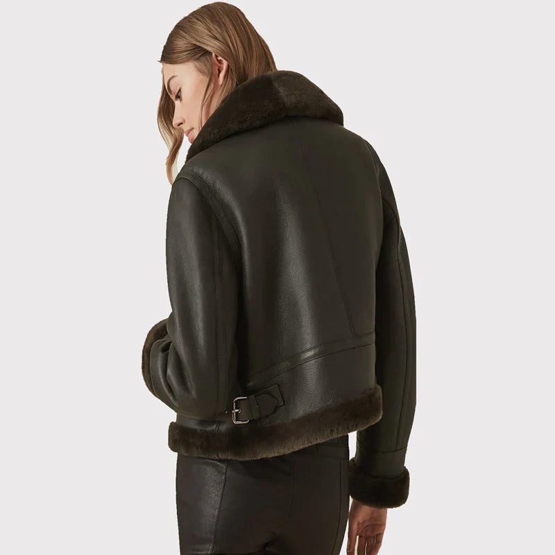Women's Black Shearling Jacket